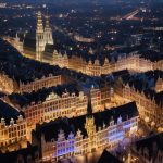 Брюссель 2026 на Новий рік з подіями центральними вогнями та феєрверками